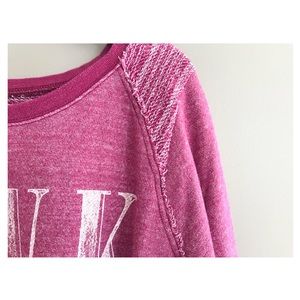 Distressed PINK Pullover